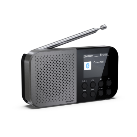 Sharp OSAKA Pocket/Handheld Portable Digital Radio | DR-P520(GY) | Bluetooth