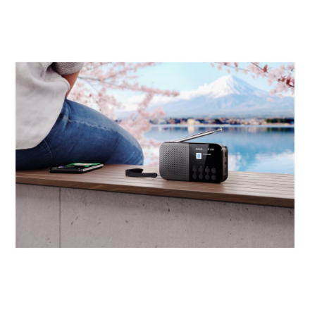 Sharp OSAKA Pocket/Handheld Portable Digital Radio | DR-P520(GY) | Bluetooth