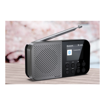 Sharp OSAKA Pocket/Handheld Portable Digital Radio | DR-P520(GY) | Bluetooth