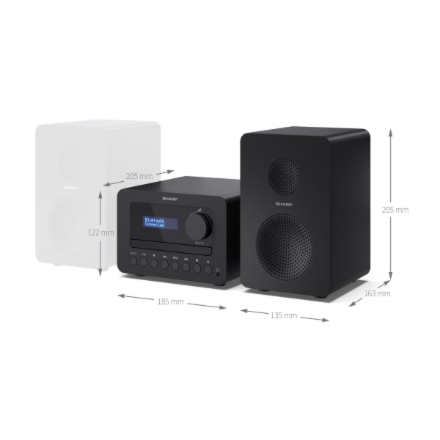 Sharp TOKYO FM Hi-Fi Micro System | XL-B514(BK) | AUX in | Bluetooth | CD player | FM radio