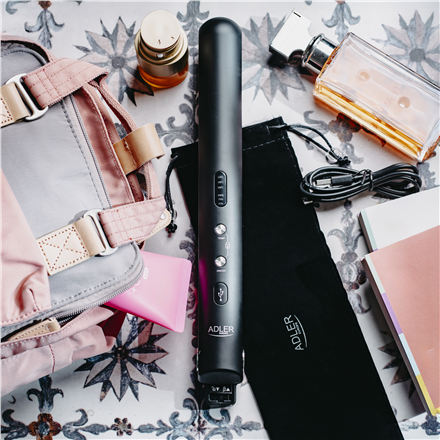 Adler Cordless Hair Straightener | AD 2327 | Ceramic heating system | Display LED | Temperature (min