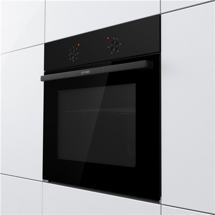 Gorenje Oven | BO6615E01B | 60 L | Electric | EnamelClean | Push pull buttons | Height 59.5 cm | Wid