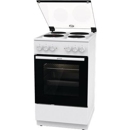 Gorenje Cooker | GE5A21WH | Hob type Electric | Oven type Electric | White | Width 50 cm | Grilling 