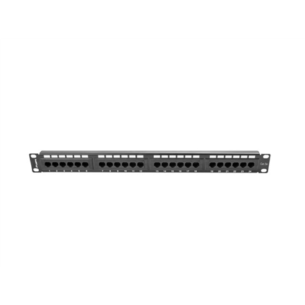 Lanberg | Patch Panel 24 port 1U 19" CAT.5E UTP | PPU5-1024-B | Black