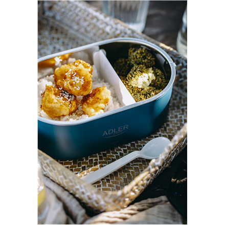 Adler | Electric lunch box with thermal bag | AD 4522 | 0.8 L | Plastic/Stainless steel | Blue | Lid