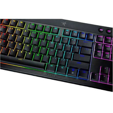Razer | BlackWidow V4 Low-Profile Tenkeyless HyperSpeed | Keyboard | Wireless | US | Bluetooth | Bla
