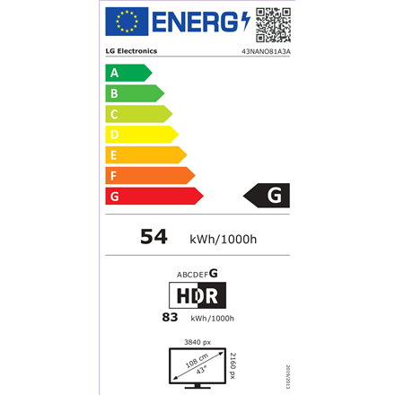 LG 43NANO81A3A | 43 | Smart TV | webOS 25 | UHD