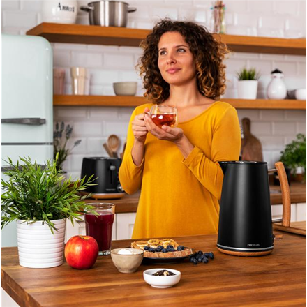 Cecotec Kettle | ThermoSense 400 | Electric | 3000 W | 1.7 L | Stainless steel/BPA | 360° rotational