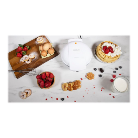 Cecotec Waffle Maker | Fun Gofrestone 3in1 | 700 W | Number of pastry 3 | Waffle/Muffin/Donut | Whit