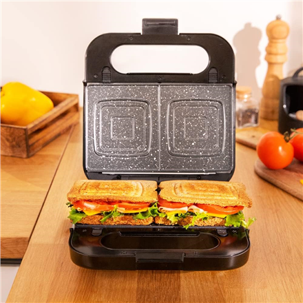 Cecotec Sandwich Maker | Rock’nToast 4in1 | 1000 W | Number of plates 4 | Black