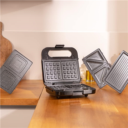 Cecotec Sandwich Maker | Rock’nToast 4in1 | 1000 W | Number of plates 4 | Black