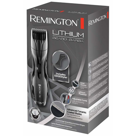 Remington | Beard Barba Shaver | MB350L Lithium | Operating time (max) 60 min | Lithium Ion | Black