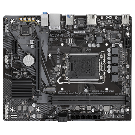 Gigabyte H610M K V2 | Processor family Intel | Processor socket LGA1700 | DDR5 | Supported hard disk