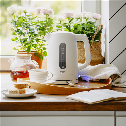 Adler Kettle | AD 1379w | Electric | 2200 W | 1.7 L | Polypropylene | 360° rotational base | White