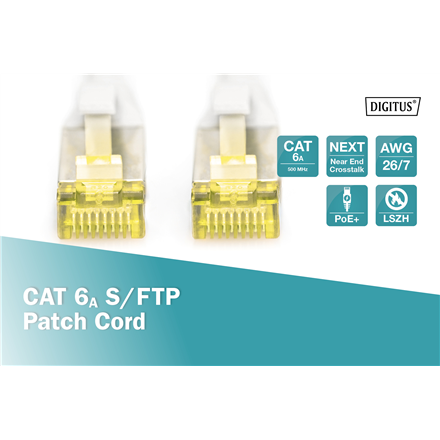 Digitus CAT 6A S/FTP | Patch cord | Length 15 m | Grey
