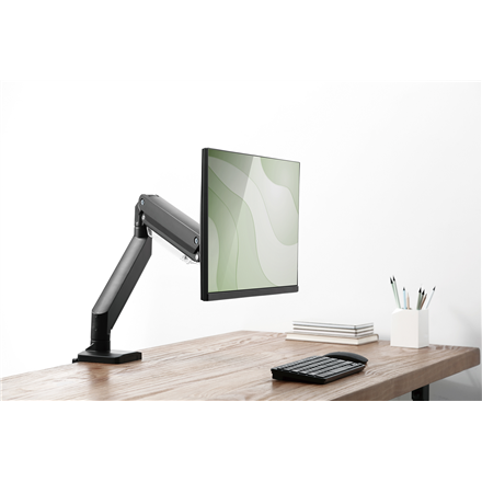Digitus Desk Mount | Universal Single Monitor Mount with Gas Spring and Clamp Mount | Adjustable Hei