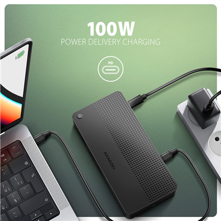 AXAGON USB4 40Gbps DUAL 4K DISPLAY 12in1 Dock | HMC-U4