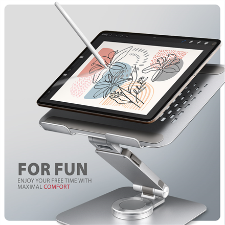 AXAGON Desk Mount | STND-LR stand with 360° rotation for laptops and tablets | Adjustable Height