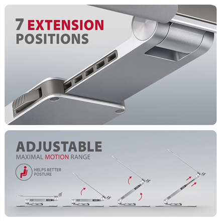 AXAGON Desk Mount | STND-LR stand with 360° rotation for laptops and tablets | Adjustable Height