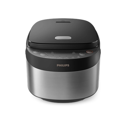 Philips Mini rice cooker | HD3093/80 3000 series | 600 W | 0.85 L | Number of programs 8 | Black/Sta