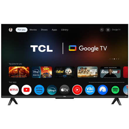 TCL 4K QLED TV | 43T69C | 43 | Smart TV | Google TV | UHD | Black