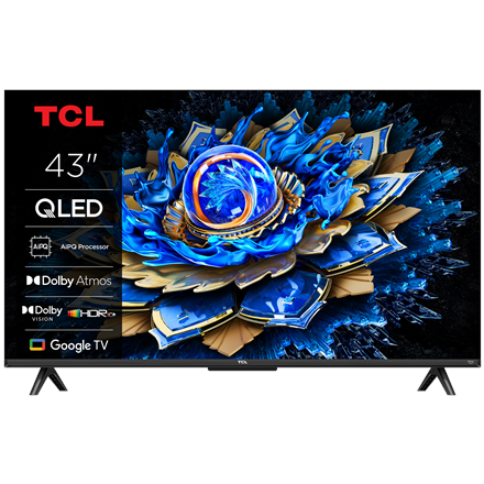 TCL 4K QLED TV | 43T69C | 43 | Smart TV | Google TV | UHD | Black
