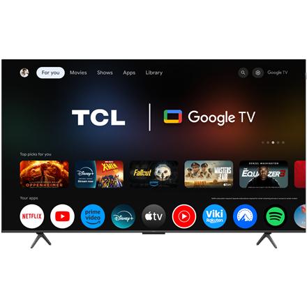 TCL 4K QLED TV | 55T8C | 55 | Smart TV | Google TV | Black
