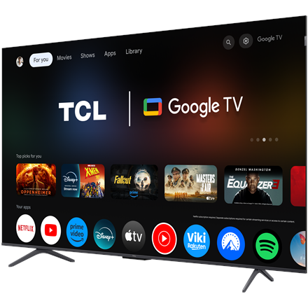TCL 4K QLED TV | 55T8C | 55 | Smart TV | Google TV | Black