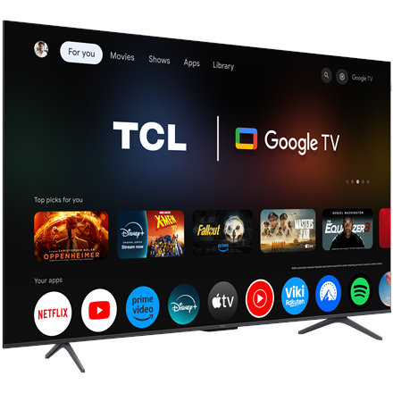 TCL 4K QLED TV | 55T8C | 55 | Smart TV | Google TV | Black