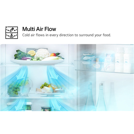 LG Refrigerator | GBV21L0ESW | Energy efficiency class E | Free standing | Combi | Height 186 cm | N