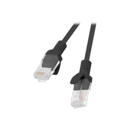 Lanberg | Patch cable - CAT 6 | RJ-45 - male | RJ-45 - male | 1 m | Black | RAL 9004