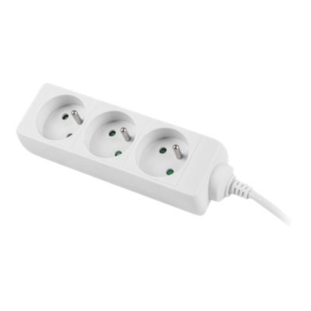 Lanberg Cable Power Strip 3M 3X French Outlets Quality-Grade Copper | PS0-03E-0300-W