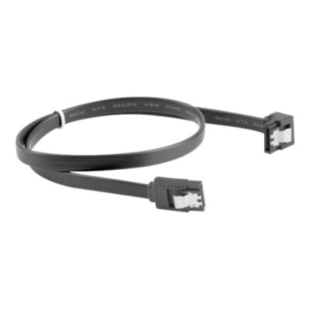 Lanberg SATA Data III (6GB/s) Cable 50CM Angled Metal Clips | CA-SASA-13CU-0050-BK