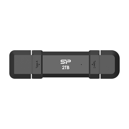 Silicon Power Portable External SSD | DS72 | 2000 GB | USB Type-A/USB Type-C 3.2 Gen 2 | Black