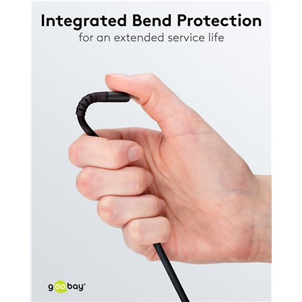 Goobay USB-C to USB-A Supersoft Textile Cable with Metal Plugs | 74526 | USB-C to USB-A