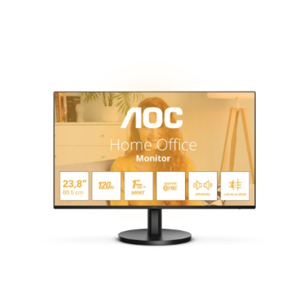 AOC | 24B3QA2 | 24 " | IPS | FHD | 16:9 | 120 Hz | 1 ms | 1920 x 1080 pixels | 300 cd/m² | HDMI port
