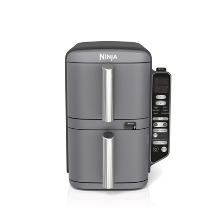 NINJA | Double Stack XL 2-Level Air Fryer with Smart Cook System | SL451EU | Capacity 9.5 L | Grey