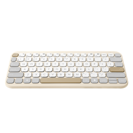 Asus Marshmallow KW100 | Keyboard | Wireless | US International | Oat Milk | Bluetooth