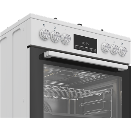 BEKO Cooker | FBM62330GWDTN | Hob type Gas | Oven type Electric | White | Width 60 cm | Grilling | L