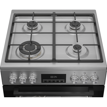 BEKO Cooker | FBMA61330GXDT | Hob type Gas | Oven type Electric | Stainless Steel | Width 60 cm | Gr