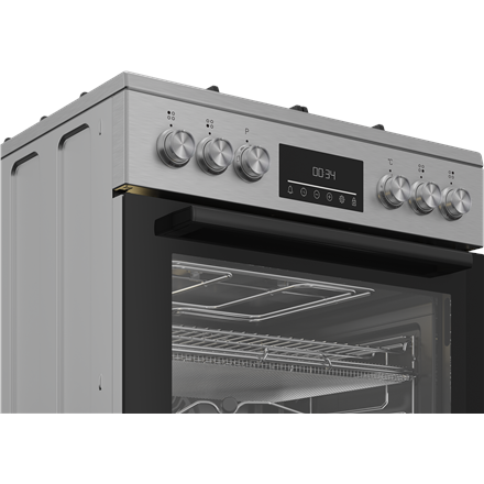 BEKO Cooker | FBMA61330GXDT | Hob type Gas | Oven type Electric | Stainless Steel | Width 60 cm | Gr