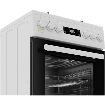 BEKO Cooker | FSM51339DWDS | Hob type Gas | Oven type Electric | White | Width 50 cm | Grilling | LE