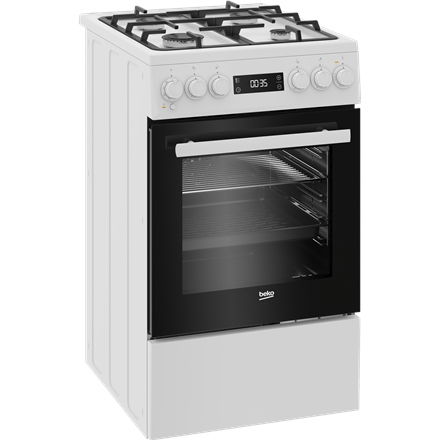 BEKO Cooker | FSM51339DWDS | Hob type Gas | Oven type Electric | White | Width 50 cm | Grilling | LE