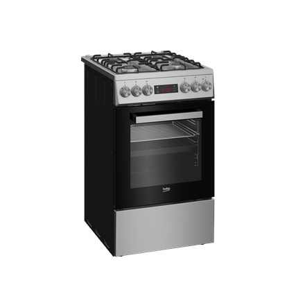 BEKO Cooker | FSM52321DXDT | Hob type Gas | Oven type Electric | Stainless Steel | Width 50 cm | Gri
