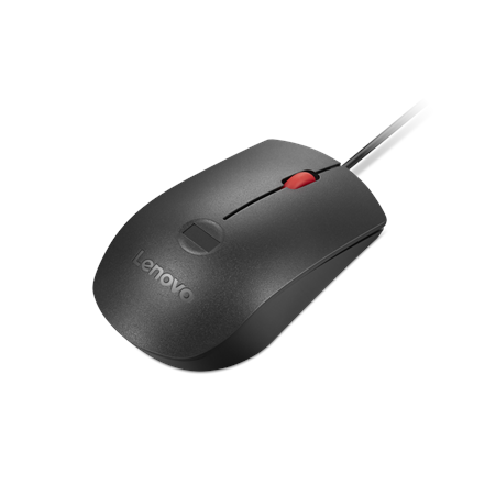 Lenovo Fingerprint Biometric USB Mouse Gen3 | Wired | USB-A | Black/Red