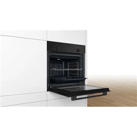 Bosch Oven | HBF010BA1 | 66 L | Electric | Manual | Knobs | Height 59.5 cm | Width 59.4 cm | Black