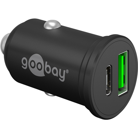 Goobay Dual-USB Car Fast Charger USB-C PD (Power Delivery)