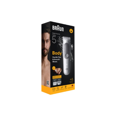 Braun Body Groomer | Series 5 BG5550 | Cordless | Lght Grey