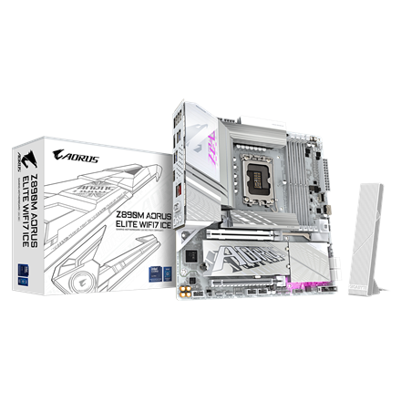 Gigabyte Z890M A ELITE WF7 ICE | Processor family Intel | Processor socket LGA1851 | DDR5 | Supporte