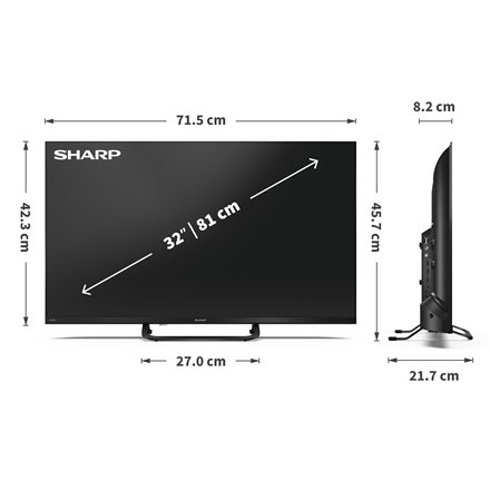Sharp | 32HF3865E | 32 | Smart TV | Google TV